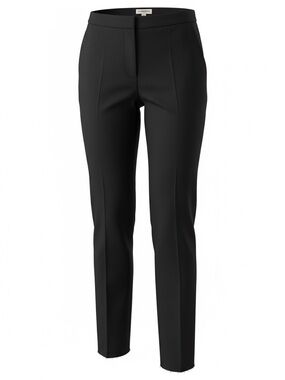 Burberry London Black Virgin Wool Tailored Trousers Straight Leg Minimalist 4